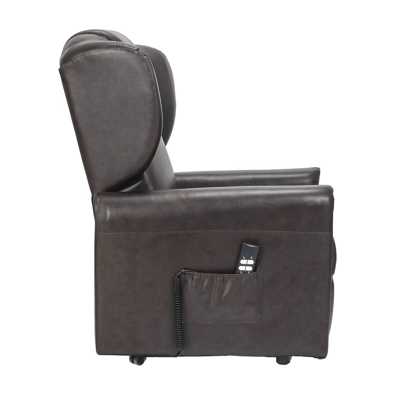 Barbara2 in pelle Poltrona Relax elettrica reclinabile 2 motori 2 ruote Detraibile 19%