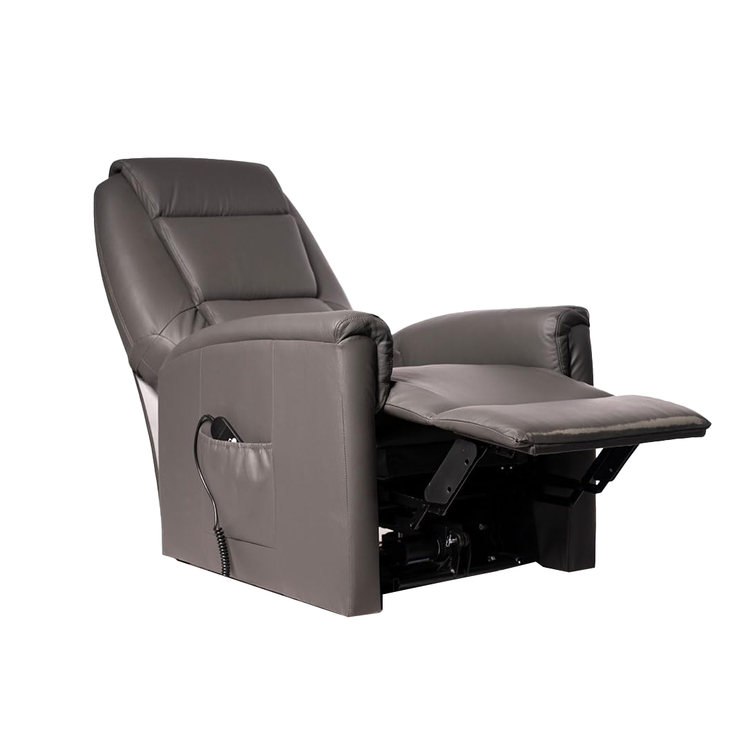 Rebecca2 in Pelle Poltrona Relax Elettrica alzapersona 2 motori con 2 ruote Detraibile 19%