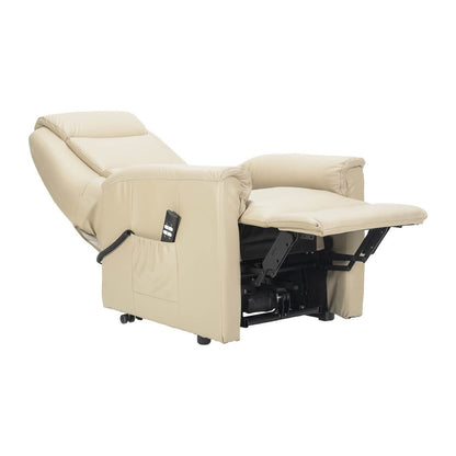 Rebecca2 in Pelle Poltrona Relax Elettrica alzapersona 2 motori con 2 ruote Detraibile 19%