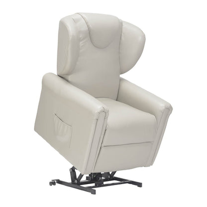 Barbara2 in pelle Poltrona Relax elettrica reclinabile 2 motori 2 ruote Detraibile 19%
