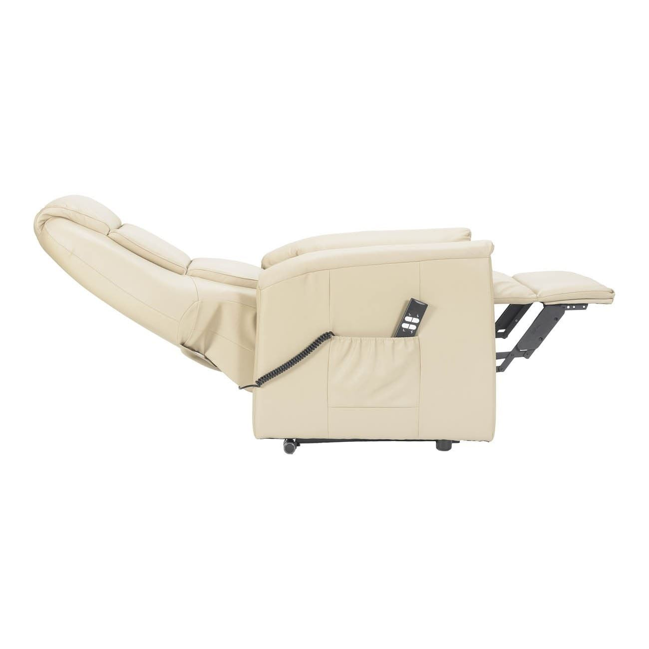 Rebecca2 in Pelle Poltrona Relax Elettrica alzapersona 2 motori con 2 ruote Detraibile 19%