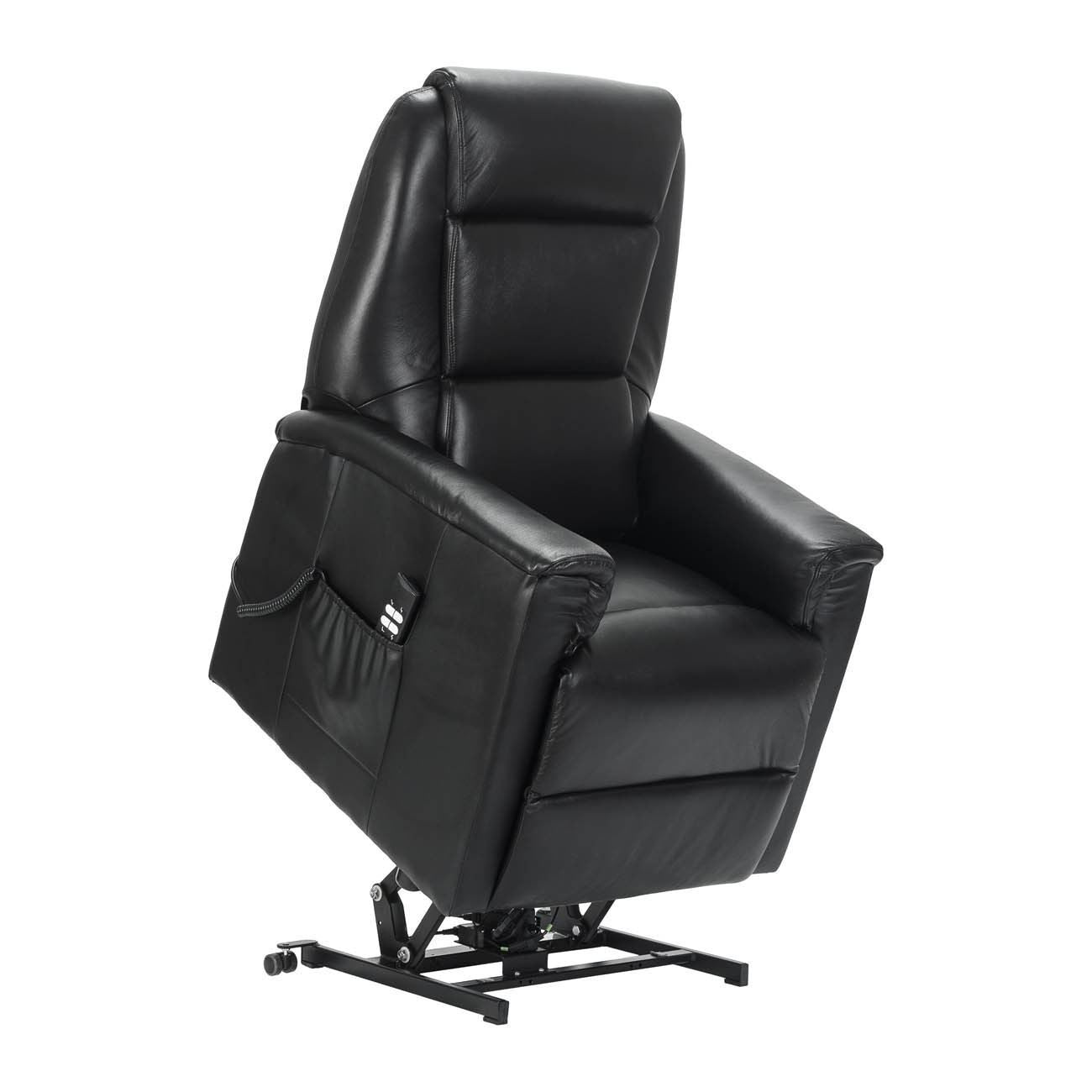 Rebecca2 in Pelle Poltrona Relax Elettrica alzapersona 2 motori con 2 ruote Detraibile 19%