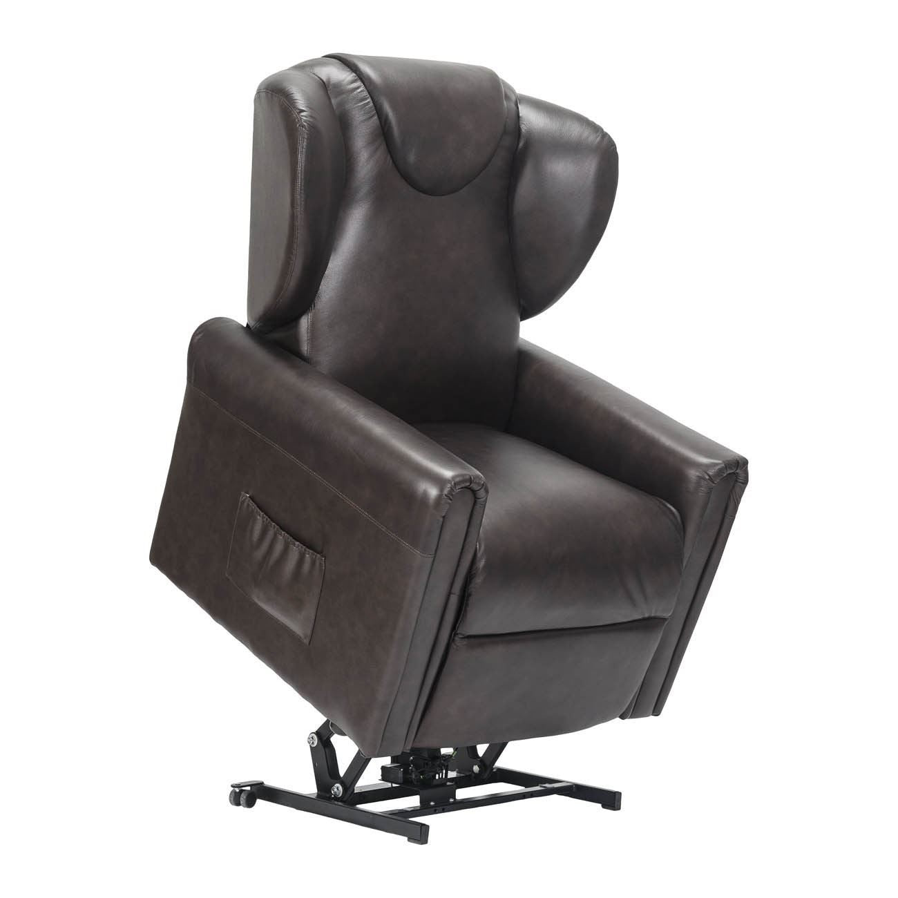 Barbara2 in pelle Poltrona Relax elettrica reclinabile 2 motori 2 ruote Detraibile 19%