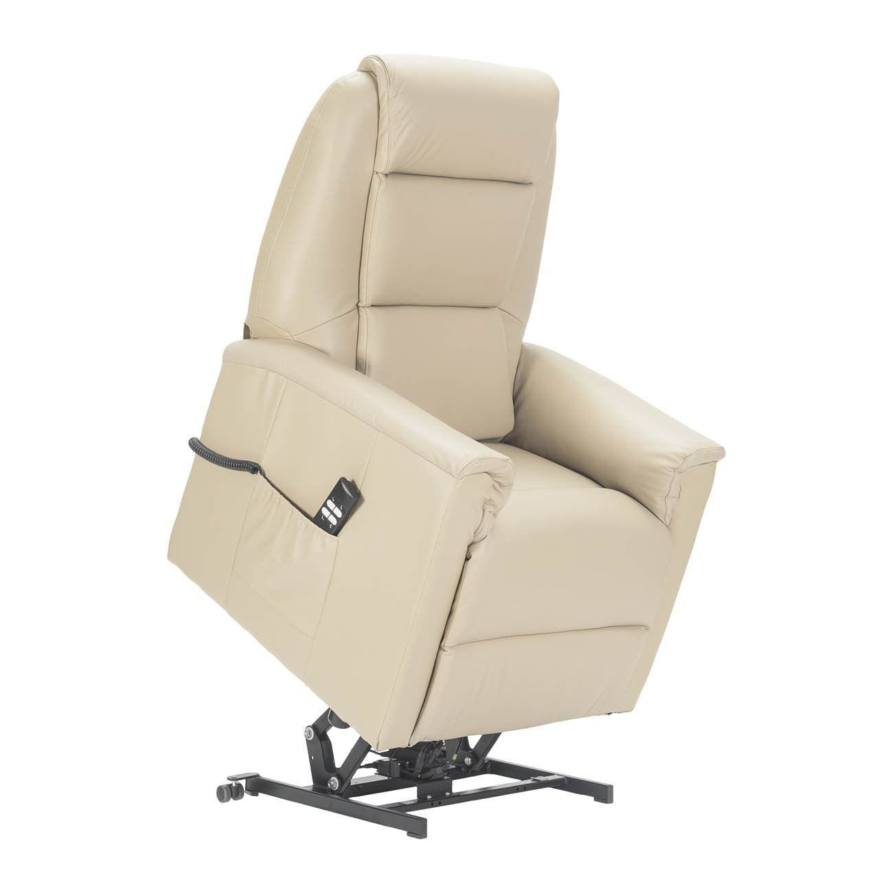 Rebecca2 in Pelle Poltrona Relax Elettrica alzapersona 2 motori con 2 ruote Detraibile 19%