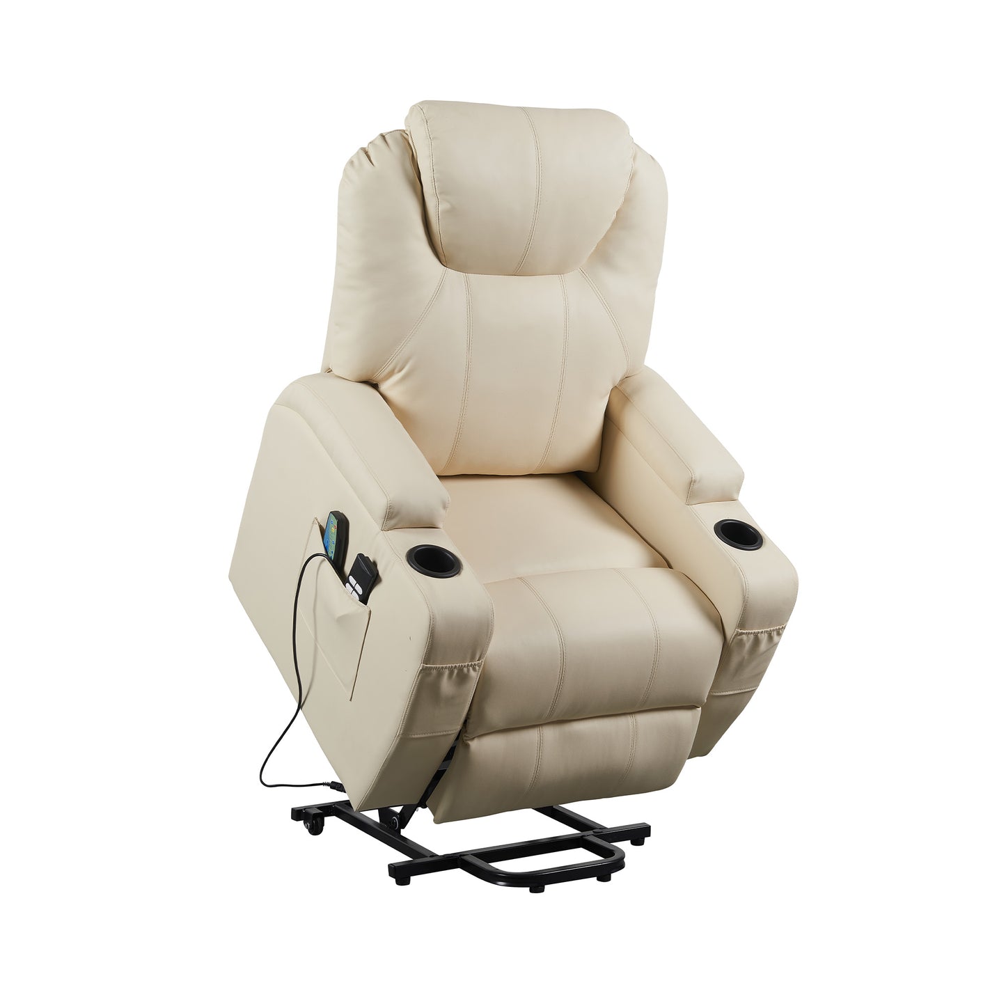 Berlin2 Poltrona Relax Elettrica 2 motori Vibromassaggio Detraibile 19% Kit 4 ruote similpelle