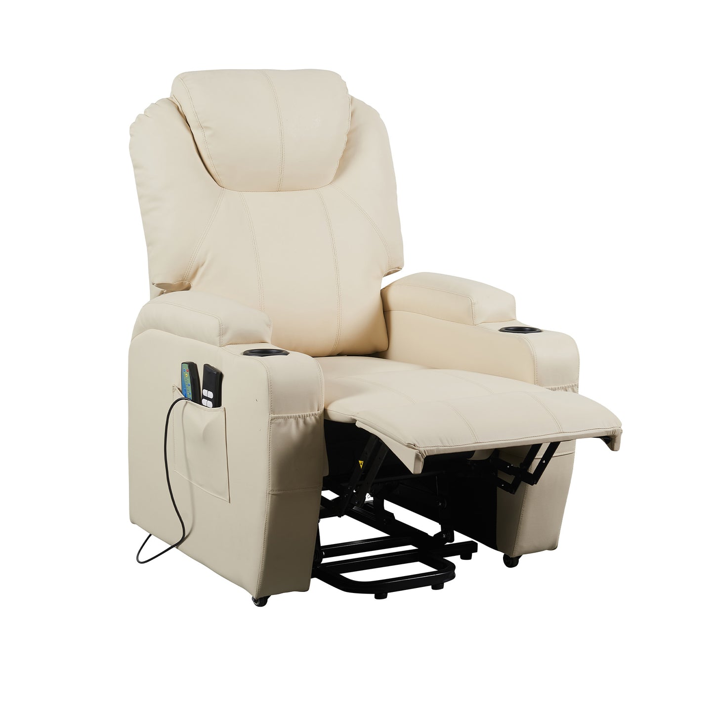 Berlin2 Poltrona Relax Elettrica 2 motori Vibromassaggio Detraibile 19% Kit 4 ruote similpelle