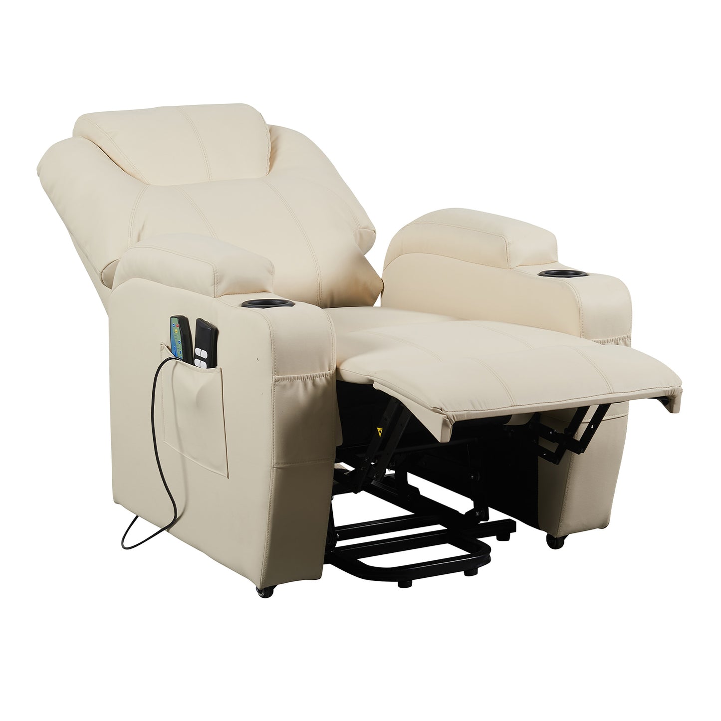 Berlin2 Poltrona Relax Elettrica 2 motori Vibromassaggio Detraibile 19% Kit 4 ruote similpelle