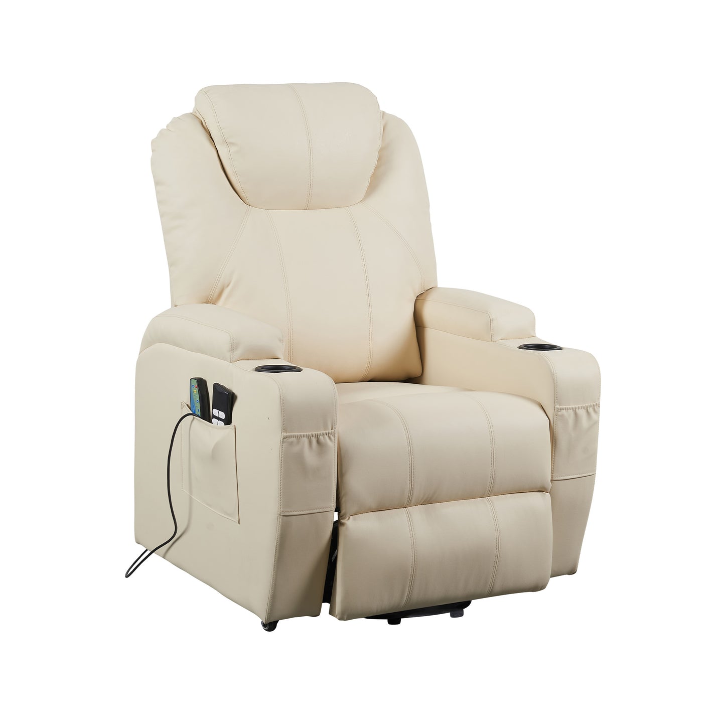 Berlin2 Poltrona Relax Elettrica 2 motori Vibromassaggio Detraibile 19% Kit 4 ruote similpelle