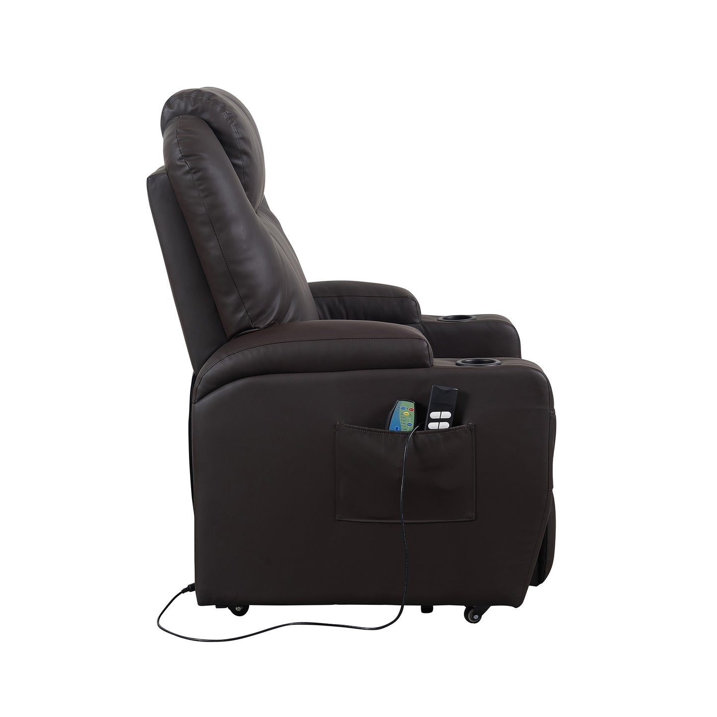 Berlin2 Poltrona Relax Elettrica 2 motori Vibromassaggio Detraibile 19% Kit 4 ruote similpelle