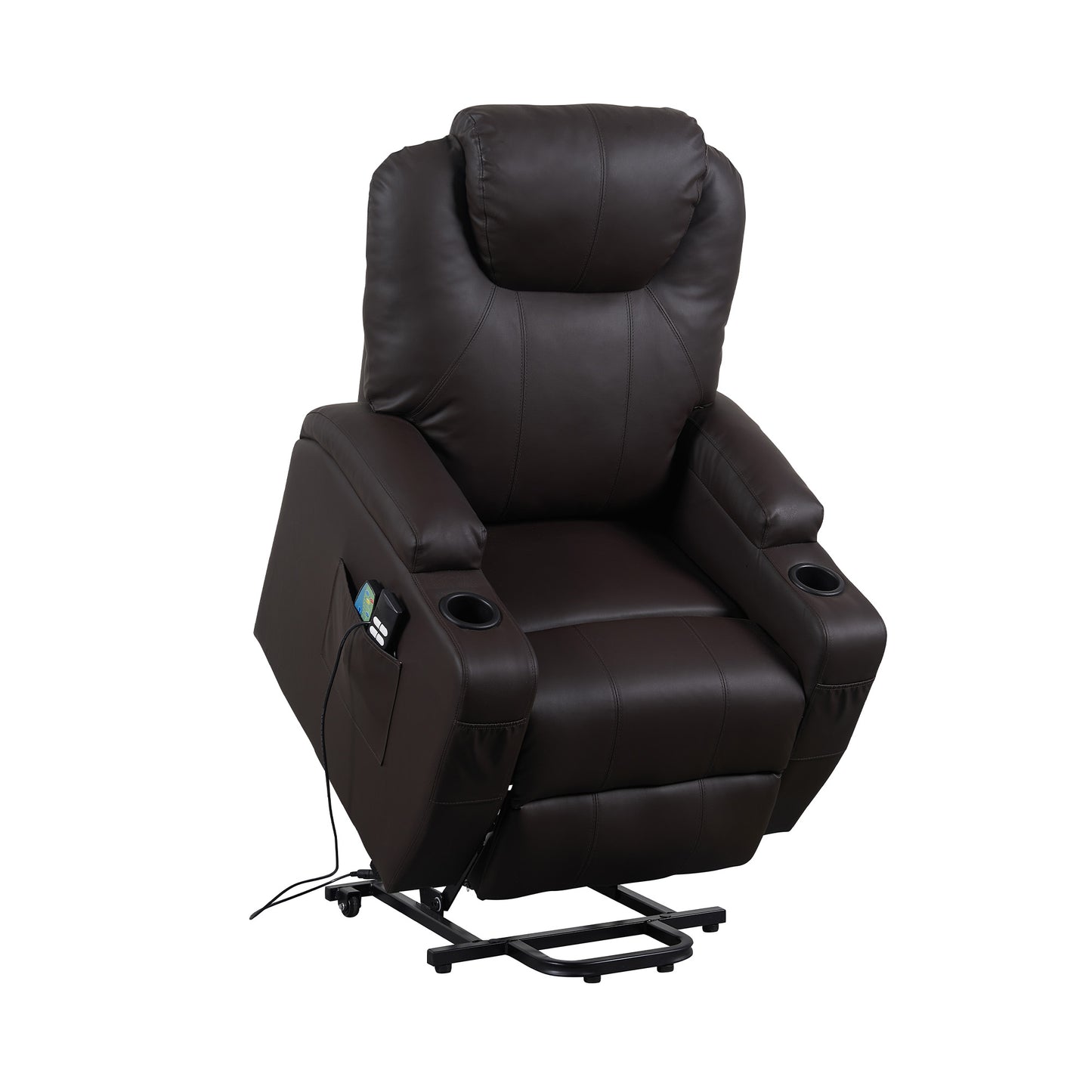 Berlin2 Poltrona Relax Elettrica 2 motori Vibromassaggio Detraibile 19% Kit 4 ruote similpelle
