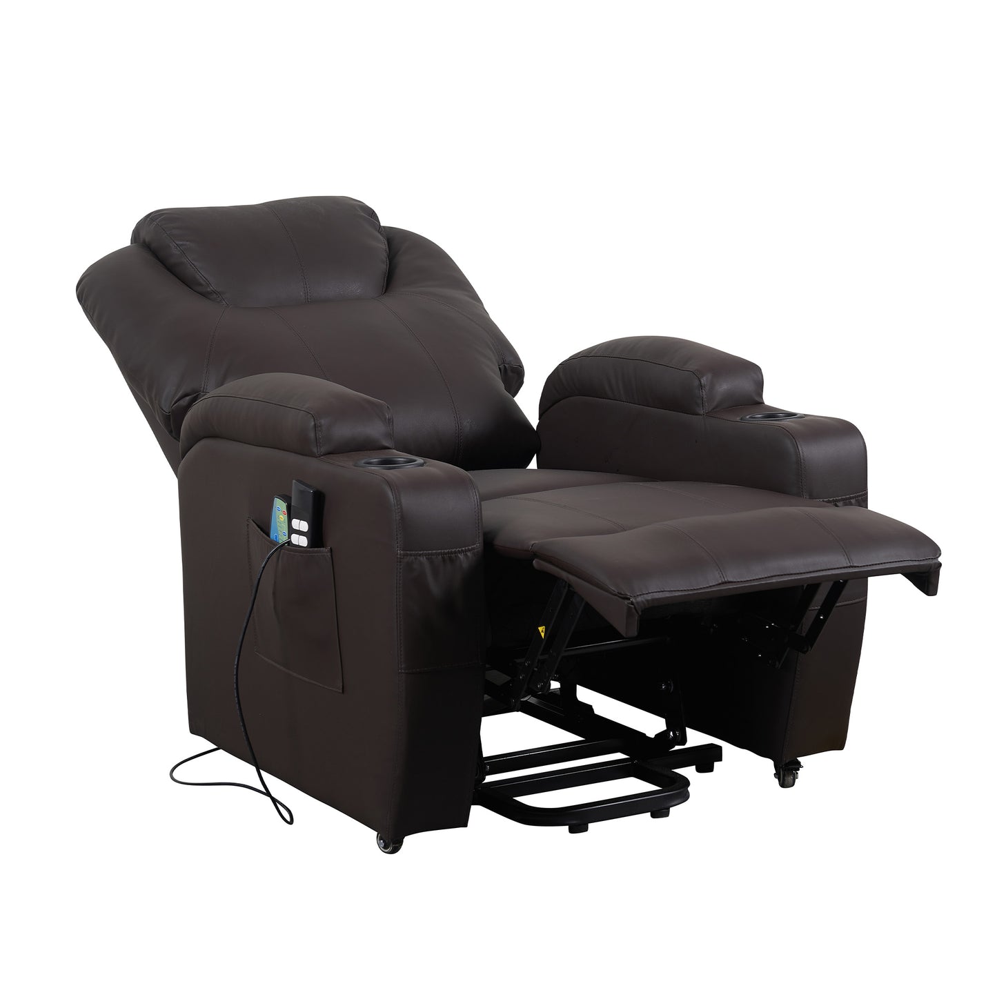 Berlin2 Poltrona Relax Elettrica 2 motori Vibromassaggio Detraibile 19% Kit 4 ruote similpelle