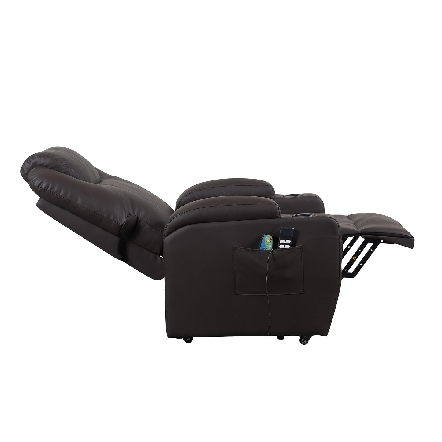 Berlin2 Poltrona Relax Elettrica 2 motori Vibromassaggio Detraibile 19% Kit 4 ruote similpelle