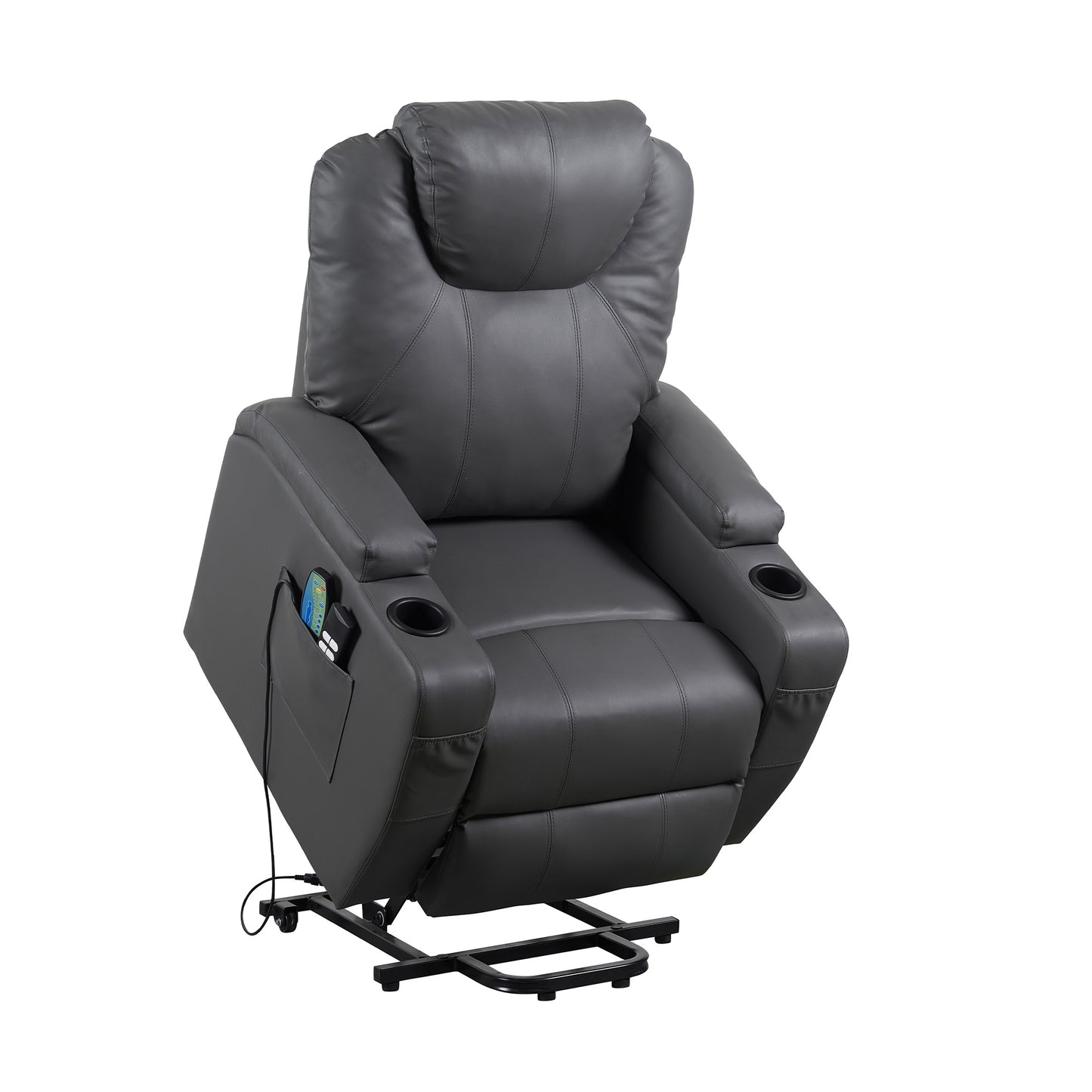 Berlin2 Poltrona Relax Elettrica 2 motori Vibromassaggio Detraibile 19% Kit 4 ruote similpelle