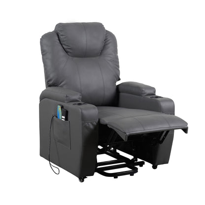 Berlin2 Poltrona Relax Elettrica 2 motori Vibromassaggio Detraibile 19% Kit 4 ruote similpelle