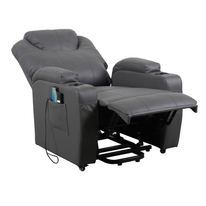 Berlin2 Poltrona Relax Elettrica 2 motori Vibromassaggio Detraibile 19% Kit 4 ruote similpelle
