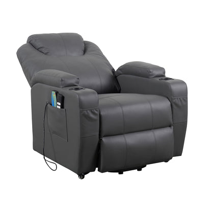 Berlin2 Poltrona Relax Elettrica 2 motori Vibromassaggio Detraibile 19% Kit 4 ruote similpelle