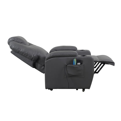 Berlin2 Poltrona Relax Elettrica 2 motori Vibromassaggio Detraibile 19% Kit 4 ruote similpelle