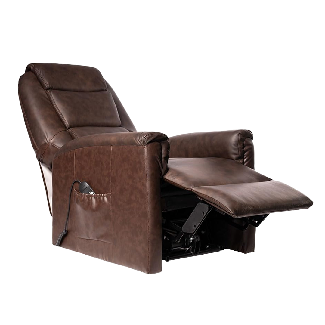 Rebecca2 in Pelle Poltrona Relax Elettrica alzapersona 2 motori con 2 ruote Detraibile 19%