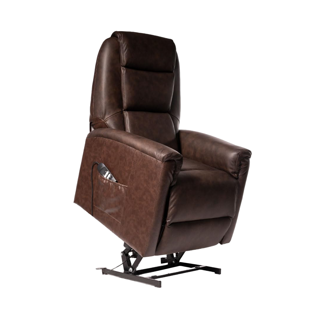 Rebecca2 in Pelle Poltrona Relax Elettrica alzapersona 2 motori con 2 ruote Detraibile 19%