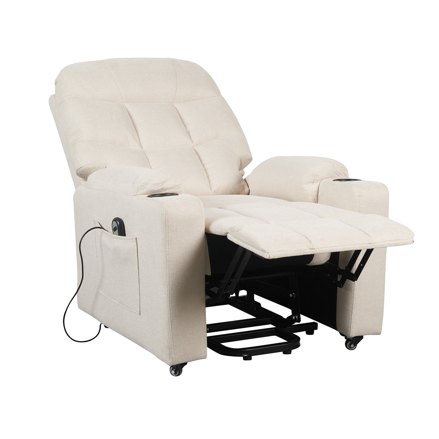 Patty1 Poltrona Elettrica alzapersona 1 motore 2 Portabicchieri Detraibile 19% Kit 4 ruote