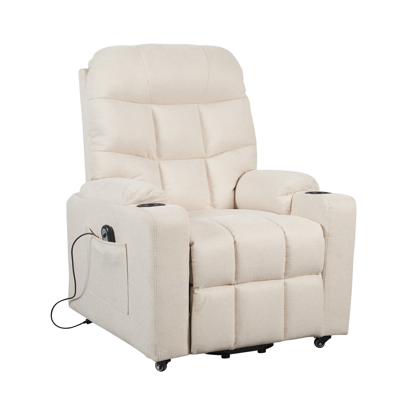 Patty1 Poltrona Elettrica alzapersona 1 motore 2 Portabicchieri Detraibile 19% Kit 4 ruote