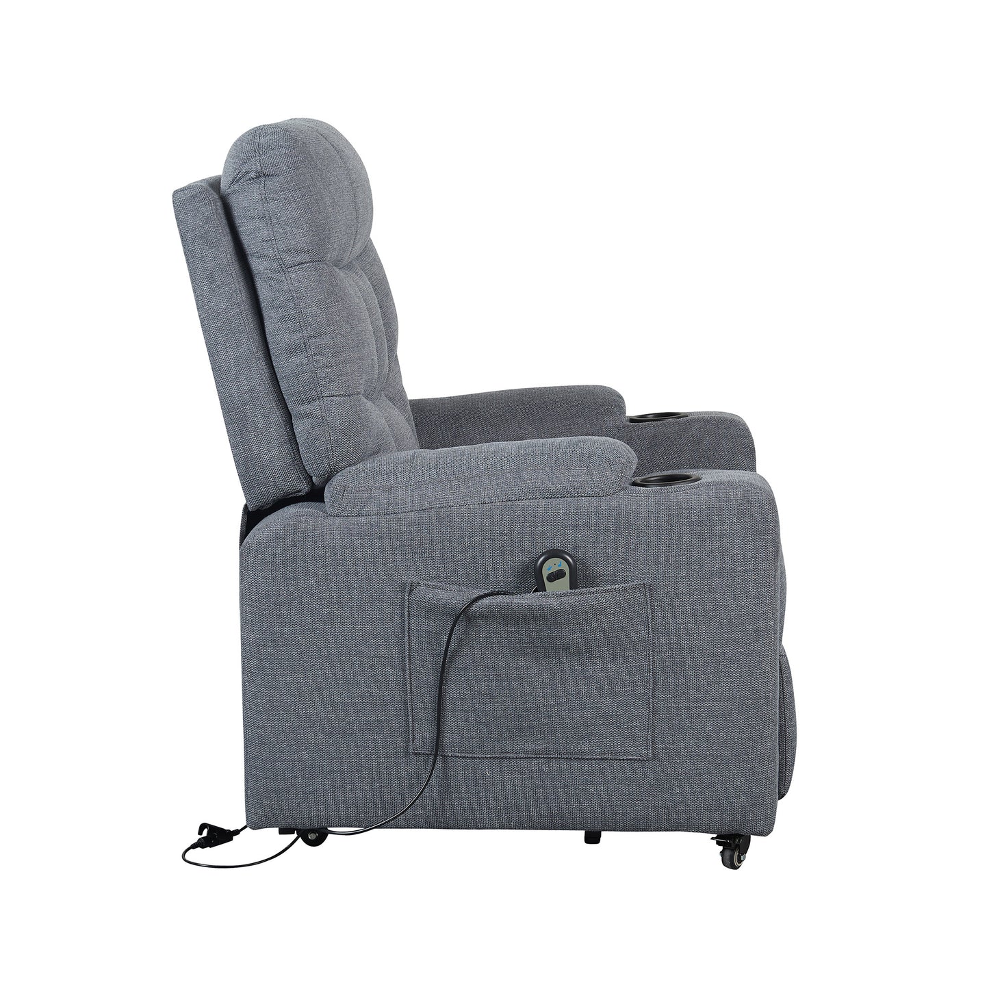 Patty1 Poltrona Elettrica alzapersona 1 motore 2 Portabicchieri Detraibile 19% Kit 4 ruote
