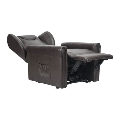 Barbara2 in pelle Poltrona Relax elettrica reclinabile 2 motori 2 ruote Detraibile 19%
