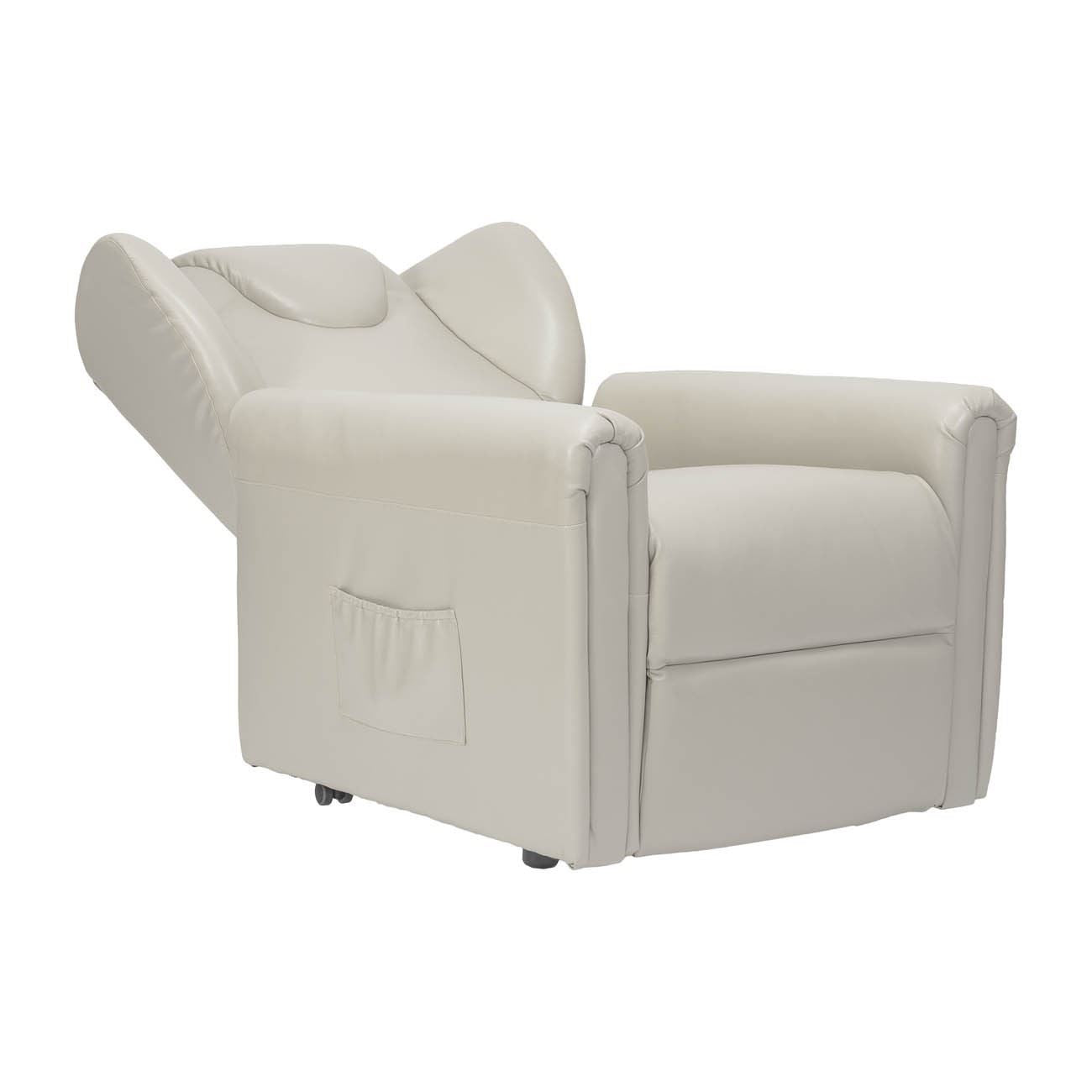 Barbara2 in pelle Poltrona Relax elettrica reclinabile 2 motori 2 ruote Detraibile 19%
