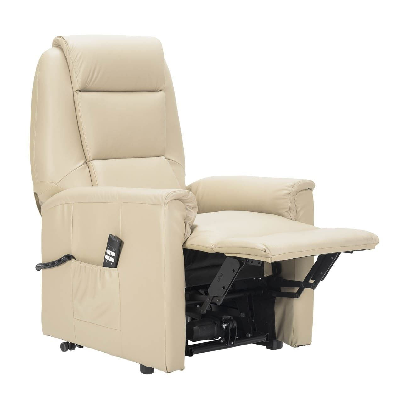Rebecca2 in Pelle Poltrona Relax Elettrica alzapersona 2 motori con 2 ruote Detraibile 19%