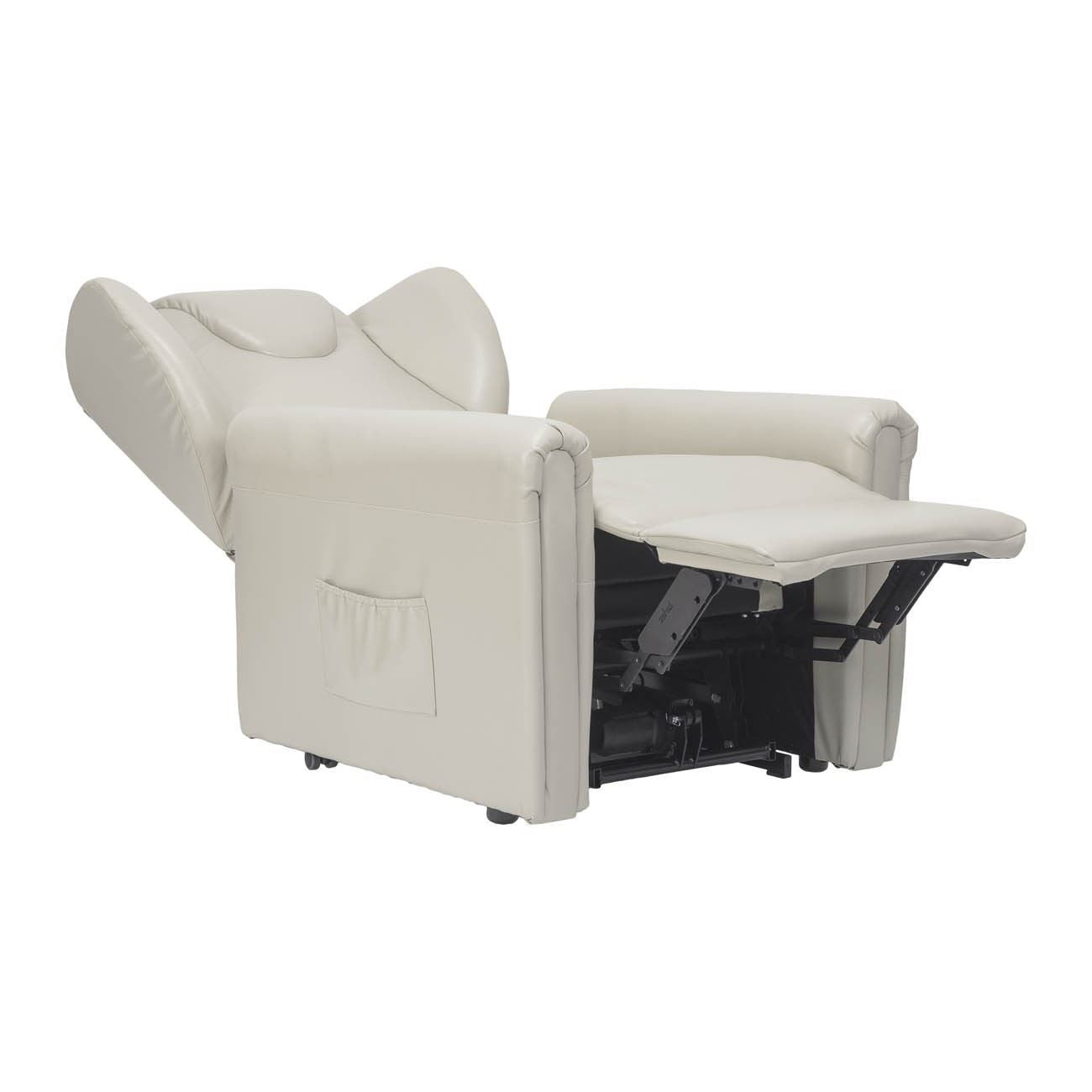 Barbara2 in pelle Poltrona Relax elettrica reclinabile 2 motori 2 ruote Detraibile 19%