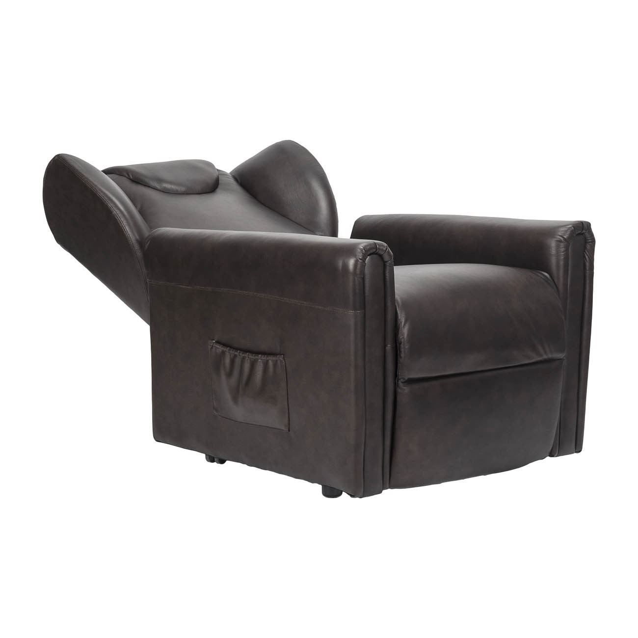 Barbara2 in pelle Poltrona Relax elettrica reclinabile 2 motori 2 ruote Detraibile 19%