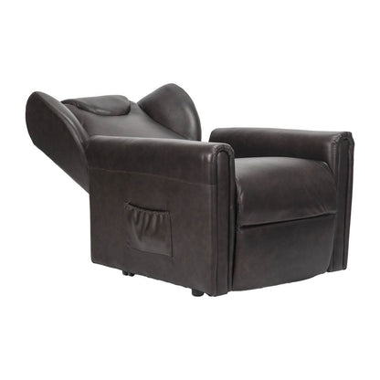 Barbara2 in pelle Poltrona Relax elettrica reclinabile 2 motori 2 ruote Detraibile 19%