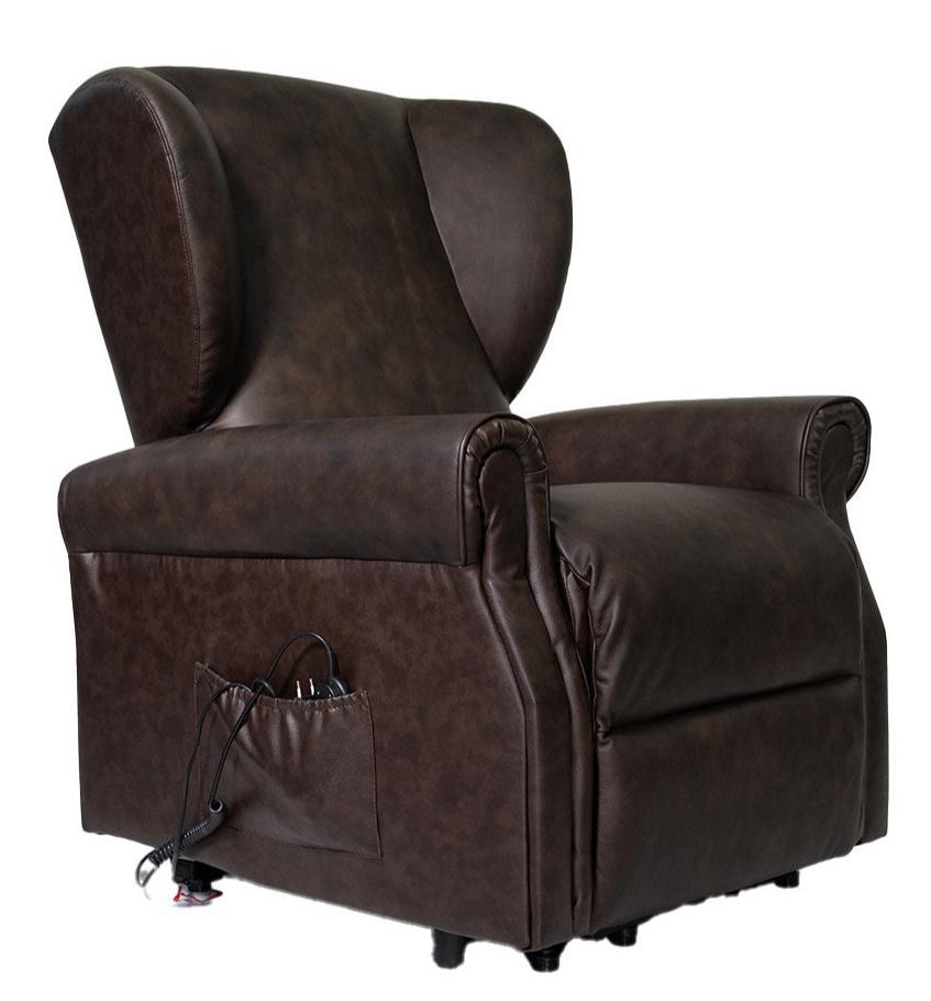 Vanessa2 in pelle Poltrona Relax elettrica reclinabile 2 motori 2 Ruote Detraibile 19%