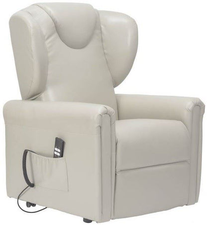 Barbara2 in pelle Poltrona Relax elettrica reclinabile 2 motori 2 ruote Detraibile 19%