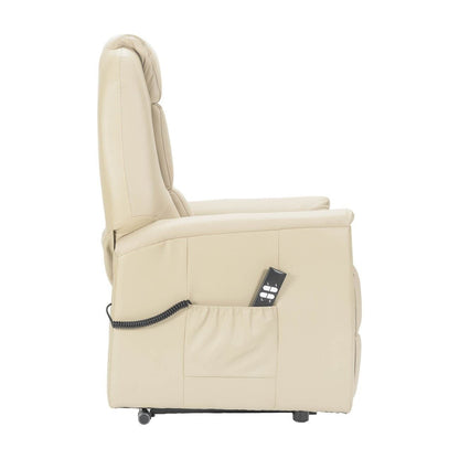 Rebecca2 in Pelle Poltrona Relax Elettrica alzapersona 2 motori con 2 ruote Detraibile 19%