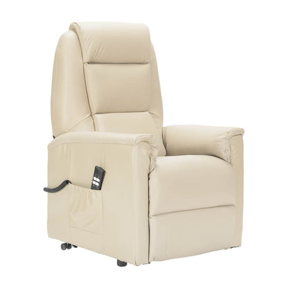 Rebecca2 in Pelle Poltrona Relax Elettrica alzapersona 2 motori con 2 ruote Detraibile 19%