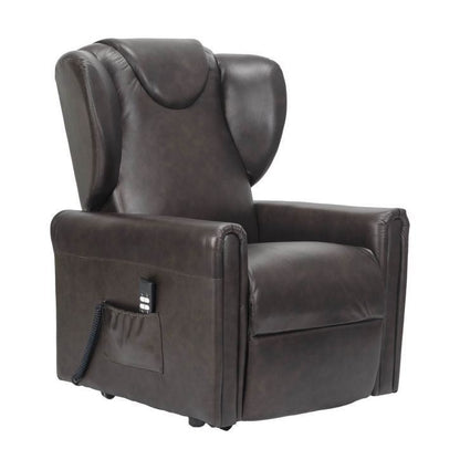 Barbara2 in pelle Poltrona Relax elettrica reclinabile 2 motori 2 ruote Detraibile 19%